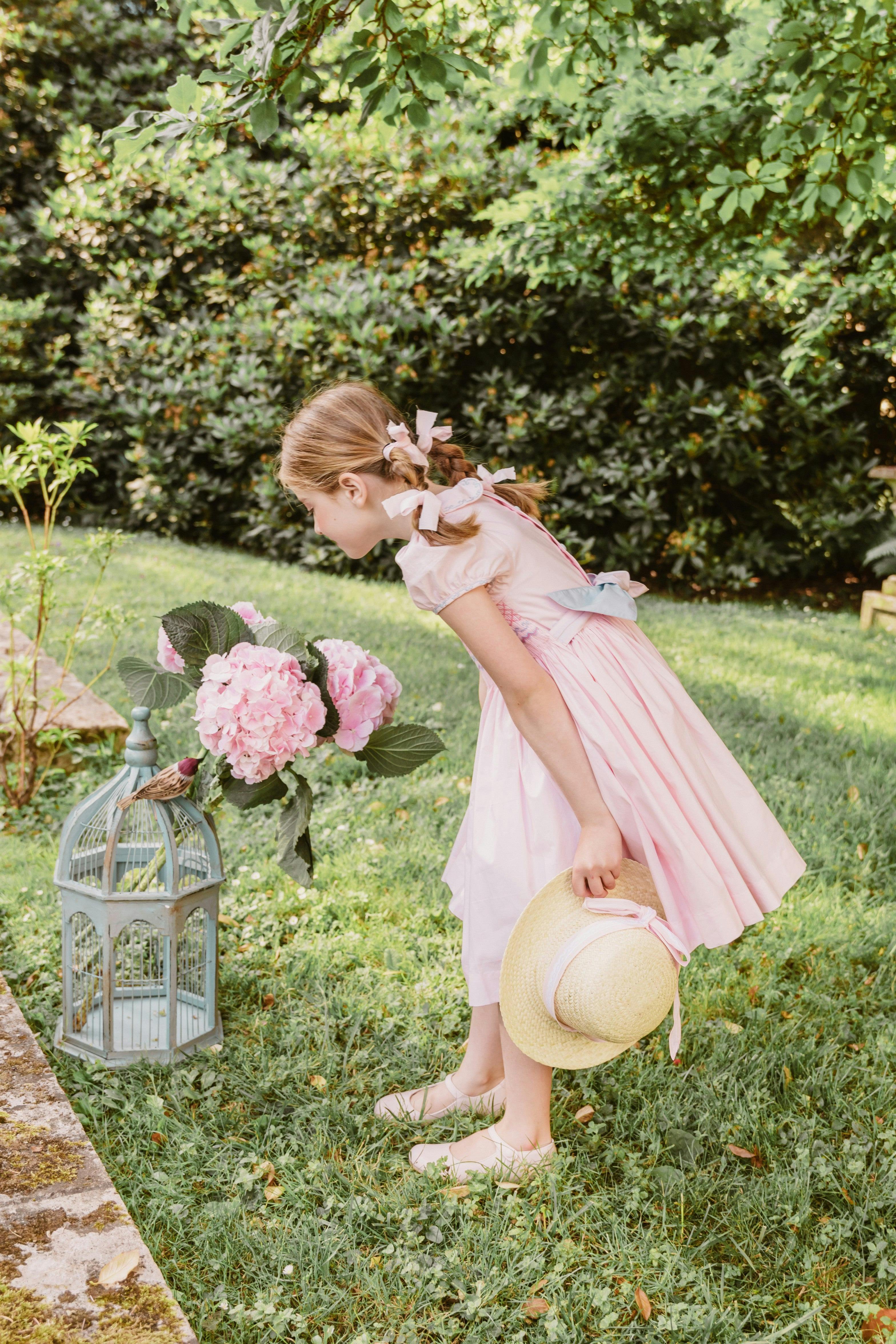 princess charlotte smocked dresses Princess Charlotte Heirloom Blue Smocked Dress