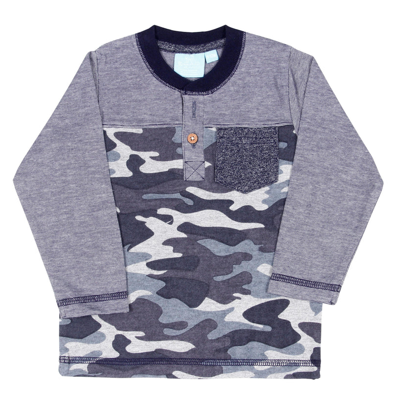 Channing Camouflage Henley Tee Baby