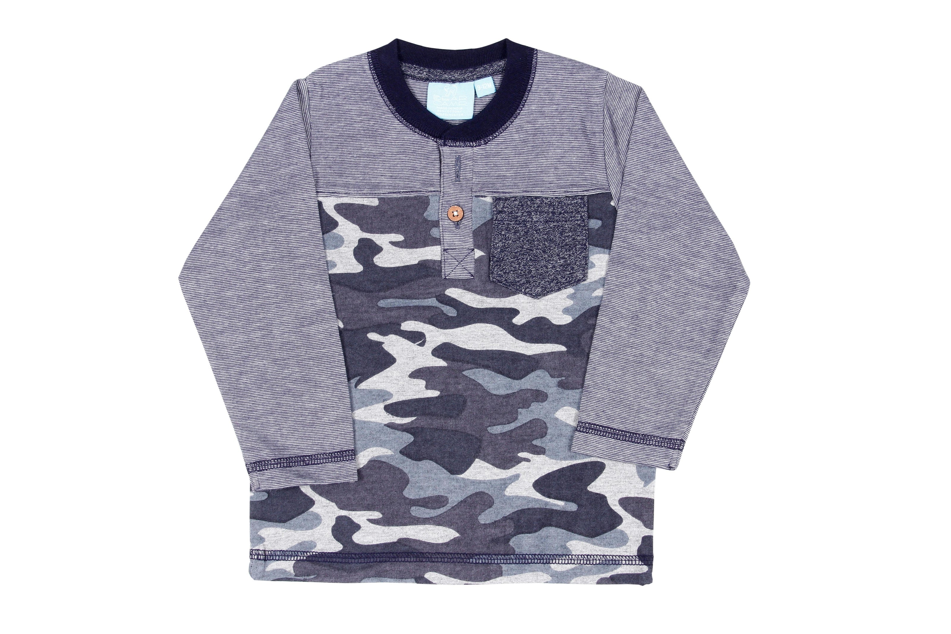 Channing Camouflage Henley Tee Baby
