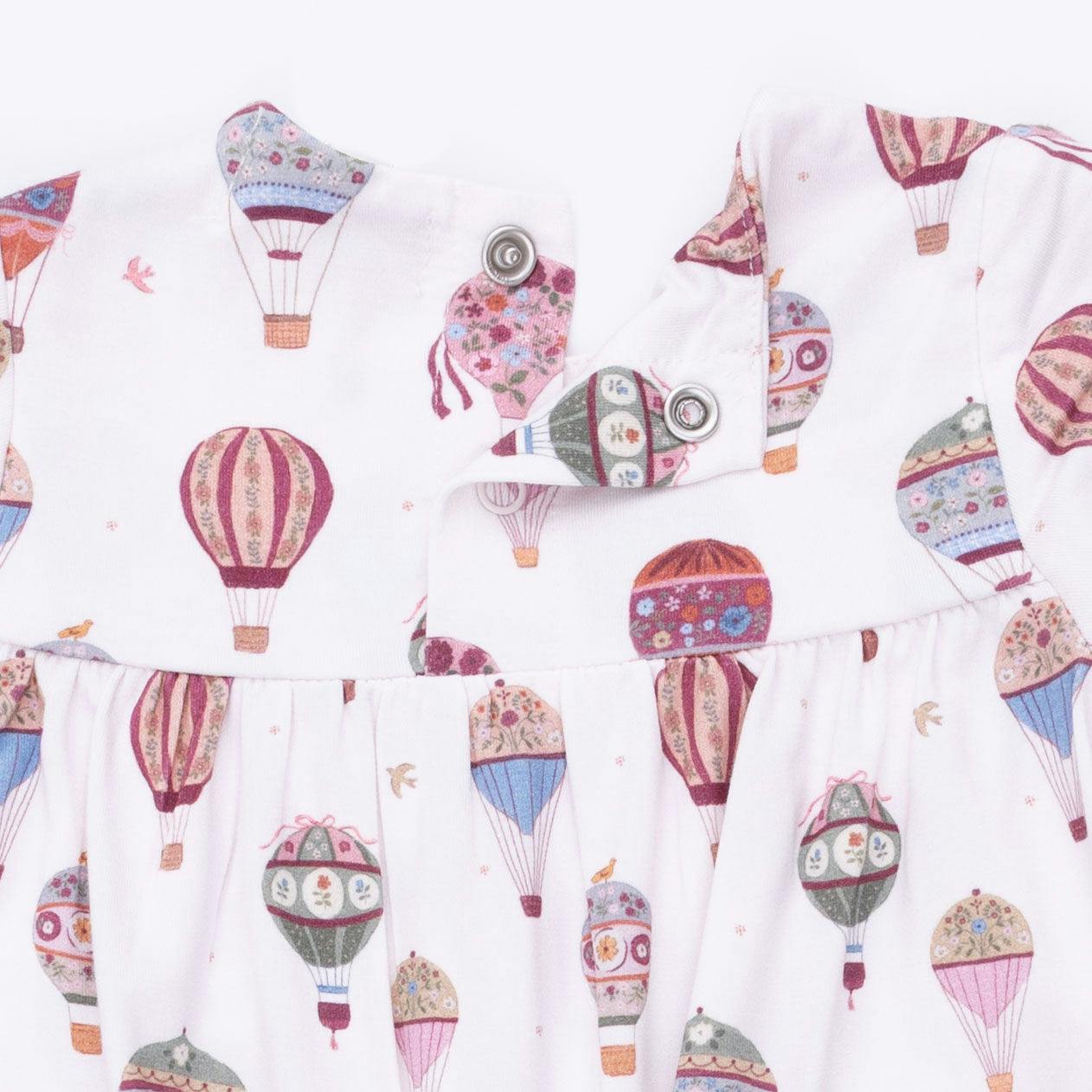 Hot Air Balloon - Smocked Long Sleeve Romper