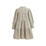 Beige Tiered Modest Dress