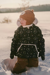 Baby Two Piece Snowsuit Blue Printed Teddy Bears
