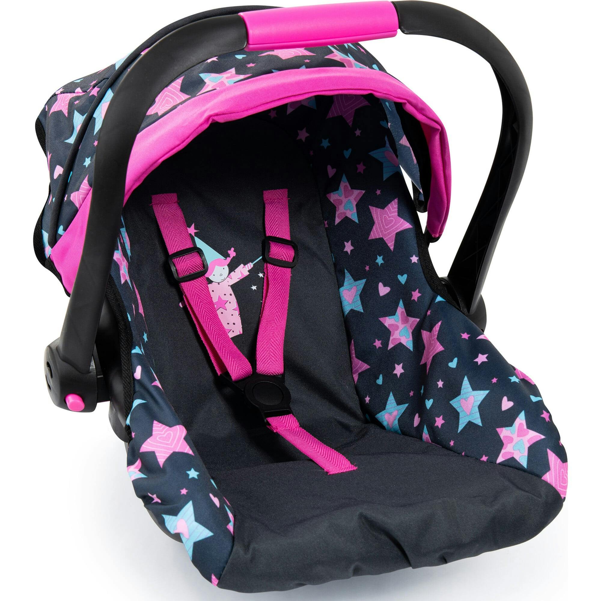 Design: Dolls Car Seat in Turquoise/Pink
