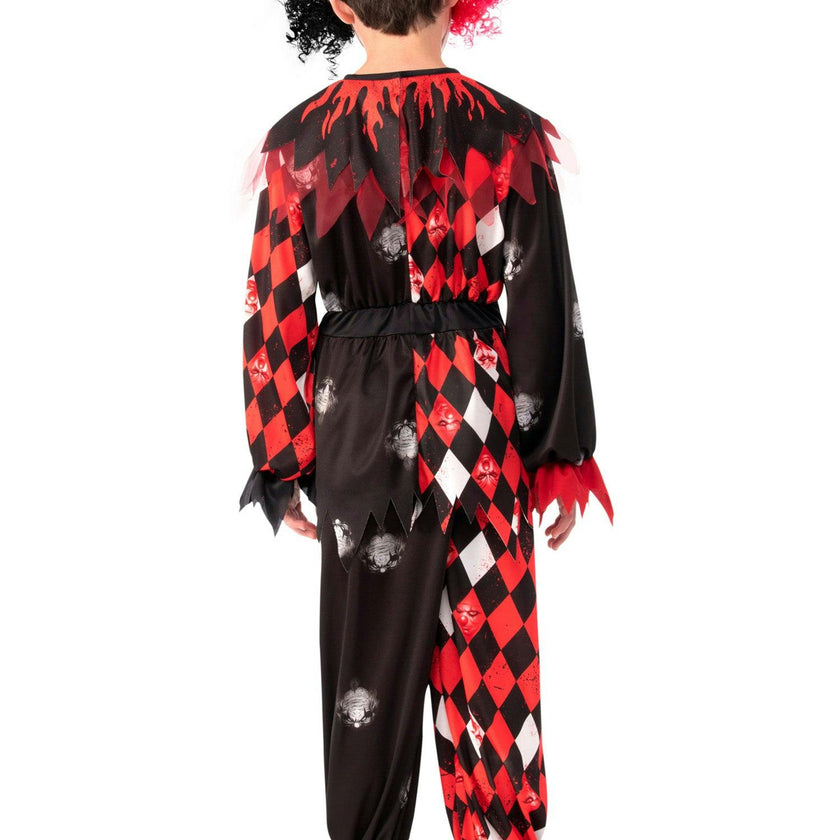 Boys' Red and Black Scary Clown Costume