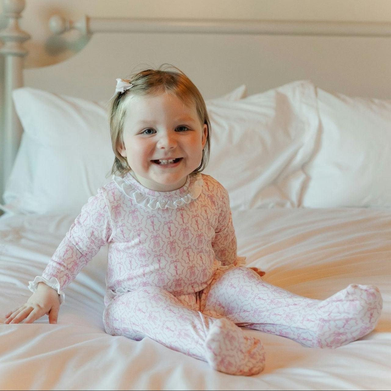 Lucy Girls' Romper - Ballet and Bows