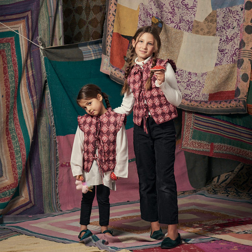 Kids Poppy Gilet High Vibrations Garnet