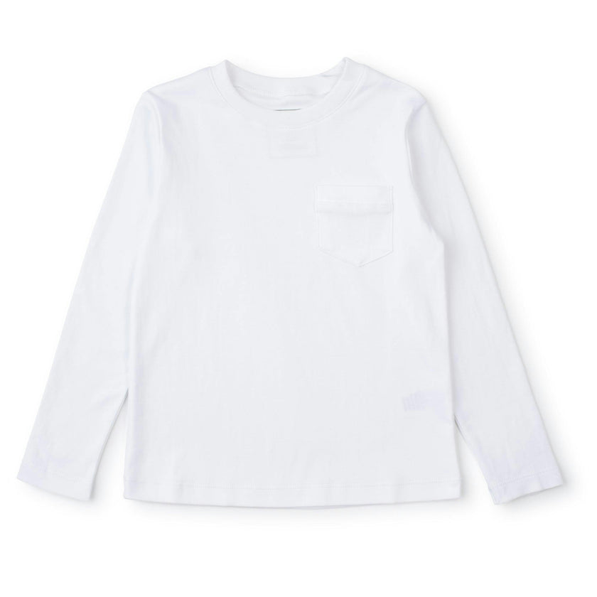 Blake Boys' Longsleeve Pocket Tshirt White