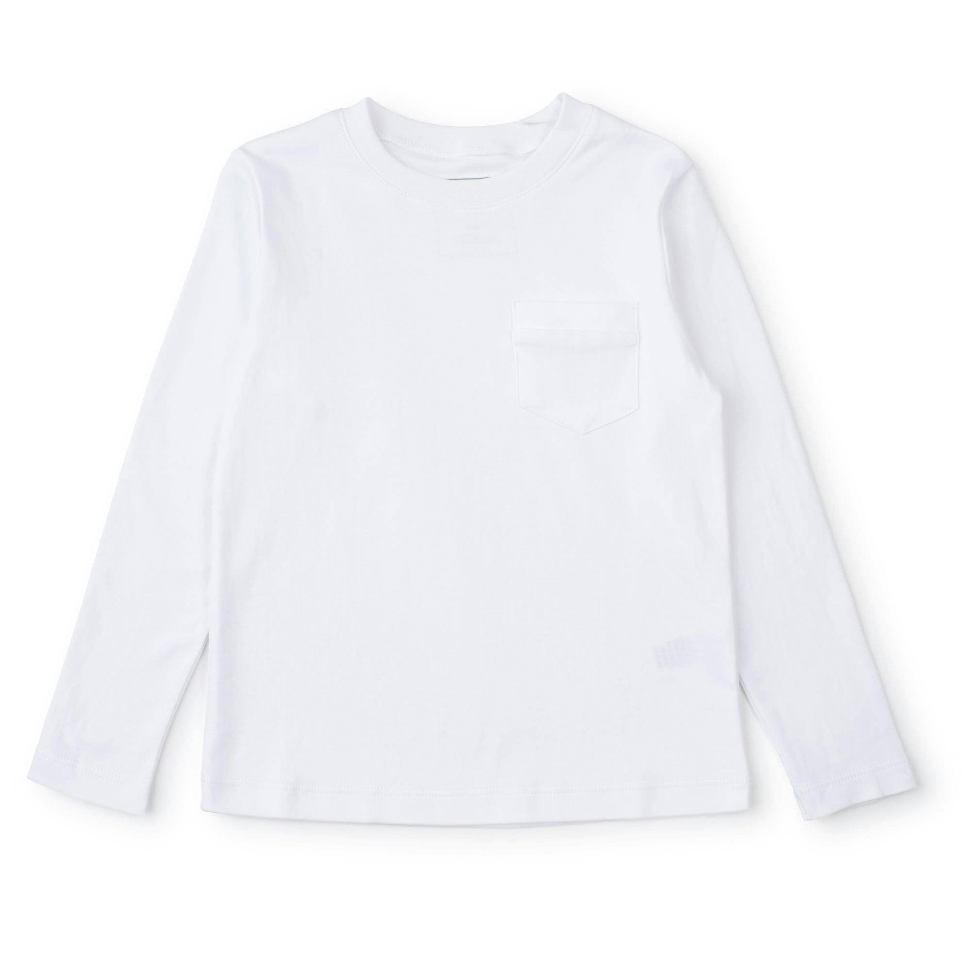 Blake Boys' Longsleeve Pocket Tshirt White
