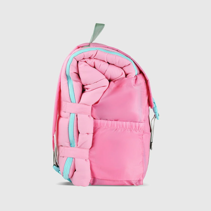 Sleep-N-Pack: Packable Sleeping Bag, Little Kid 3-6 yrs - Cosmos Pink/Glow-In-The-Dark Hearts