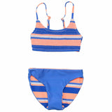 Reversible Sustainable Spaghetti Strap Smocked Top Bikini