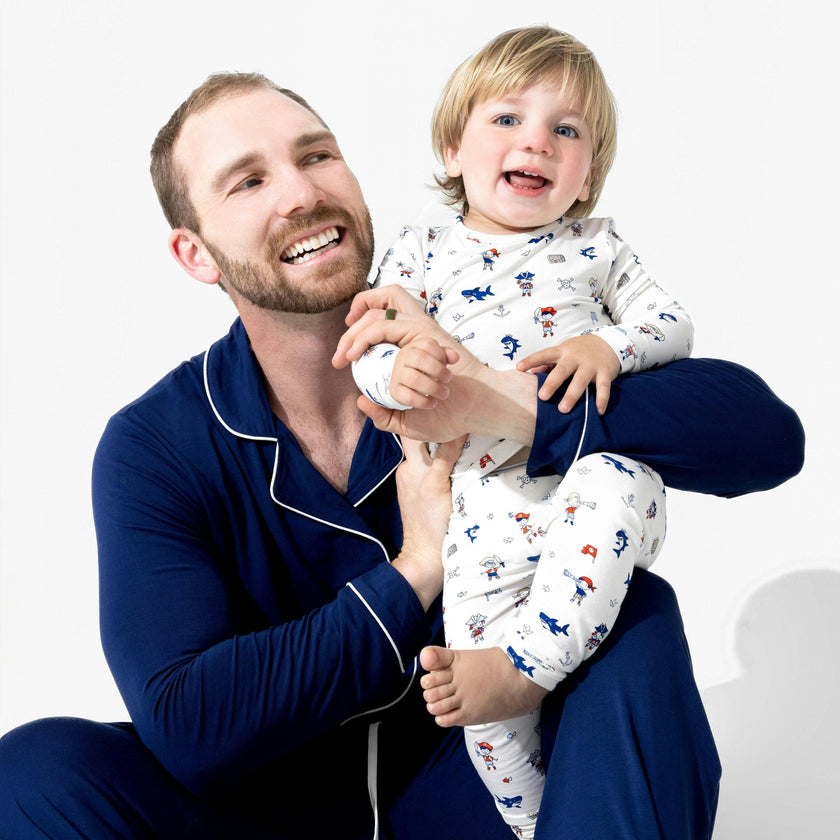 Starry Night Blue Bamboo Men's Pajama Set