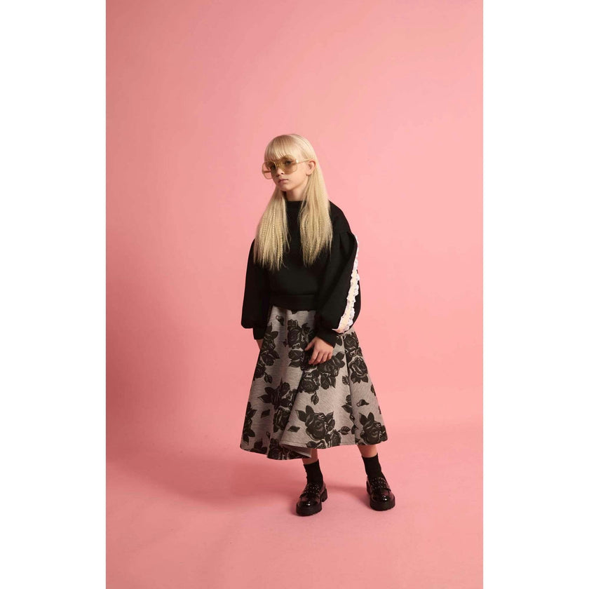 Neoprene Lace Ballon Sweatshirt