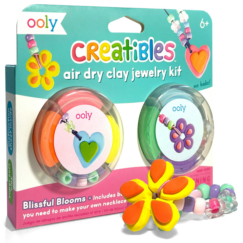 Creatibles Air Dry Clay Jewelry Kit - Blissful Blooms