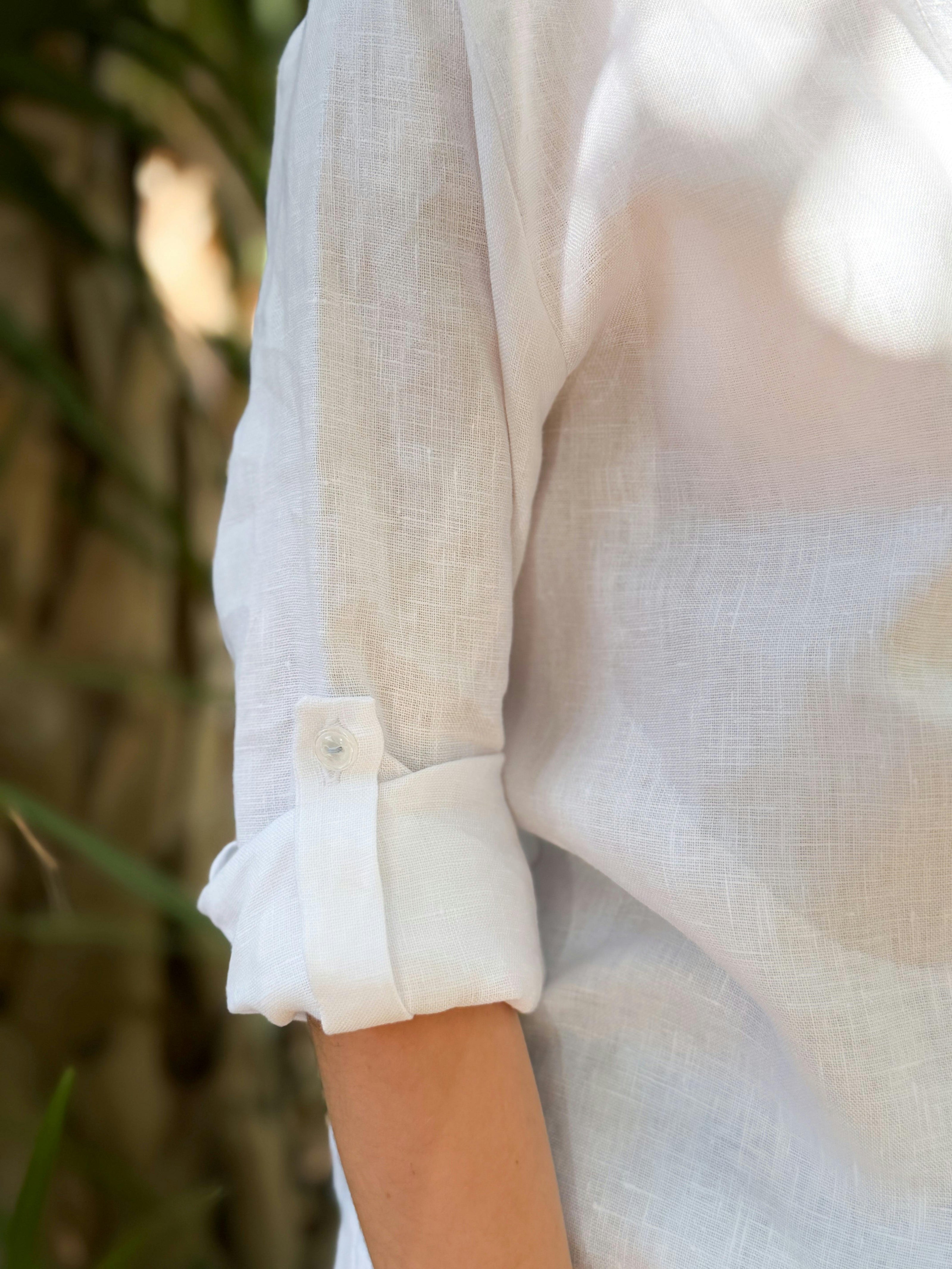 Philip Shirt in White Linen
