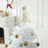 Snowy Owl Handmade Hand Felted Wool Christmas Tree Topper Arcadia Home