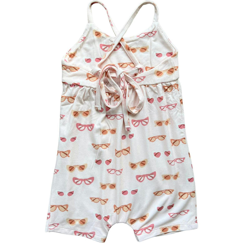 Girl's Tie-Back Romper Retro Shades