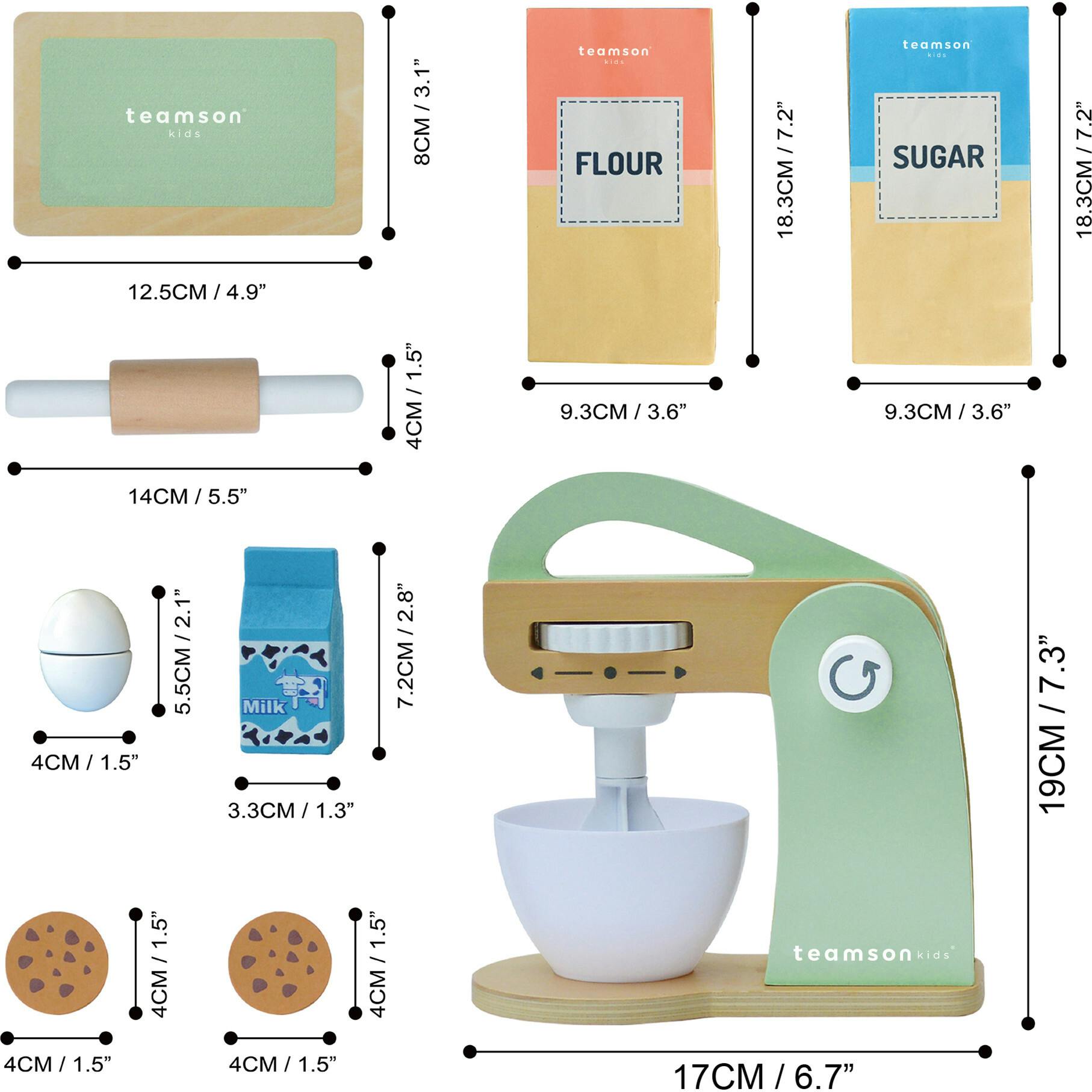 Little Chef Frankfurt Wooden Mixer Play Kitchen Accessories
