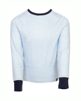 Kids Base Layer Set in Sky Blue Stripes