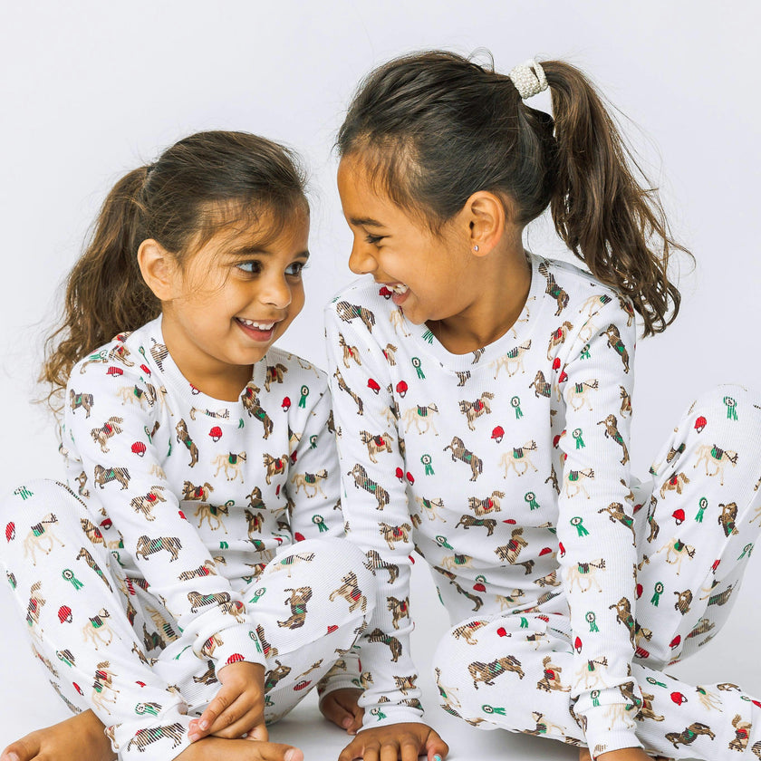 The Organic Long Sleeve Pajama Set [Riding Ponies]