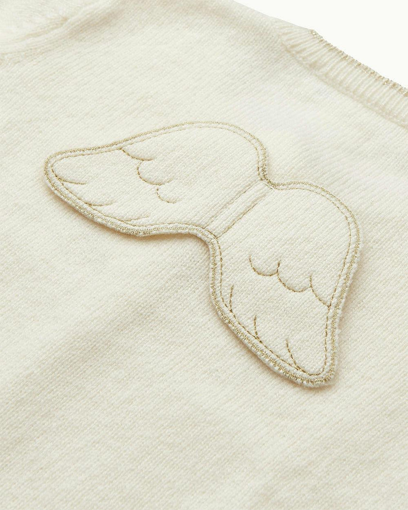 Cassandra Cashmere Angel Wing™ Cardigan - Ivory