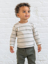 Turk Long Sleeve Crew - Oak Stripe