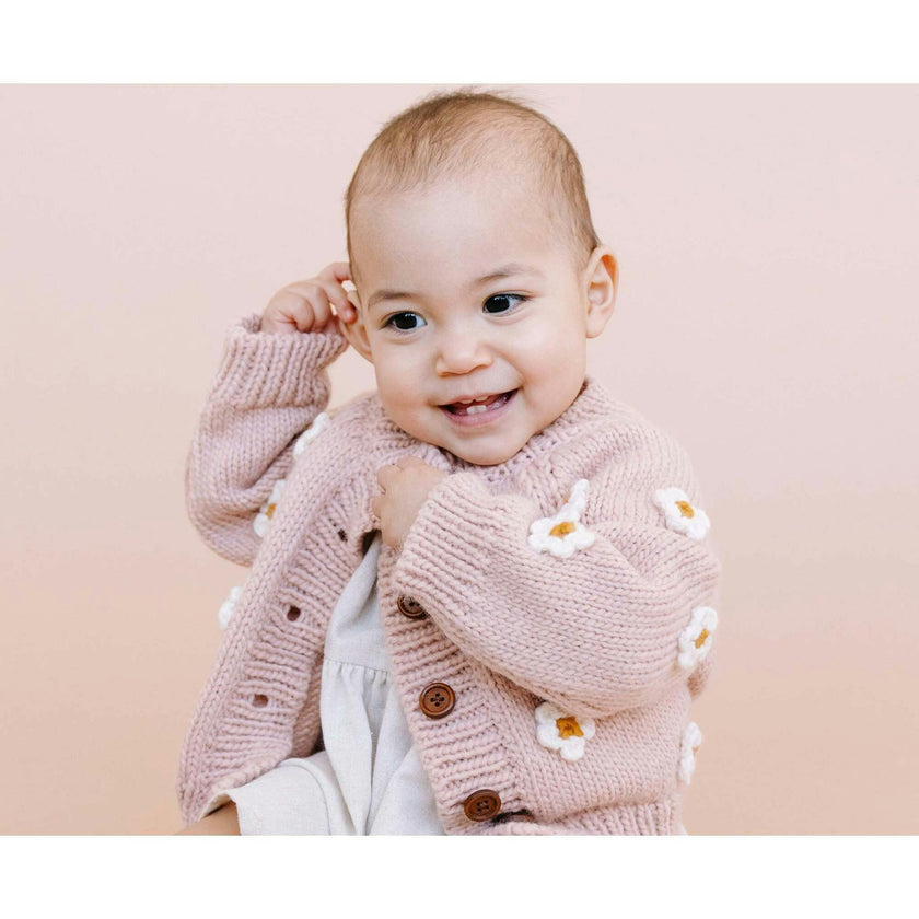 Flower Cardigan, Blush