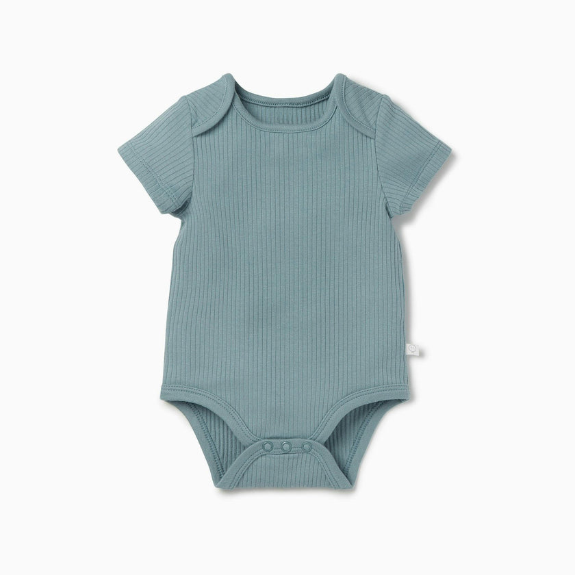 Ribbed Short Sleeve Bodysuit