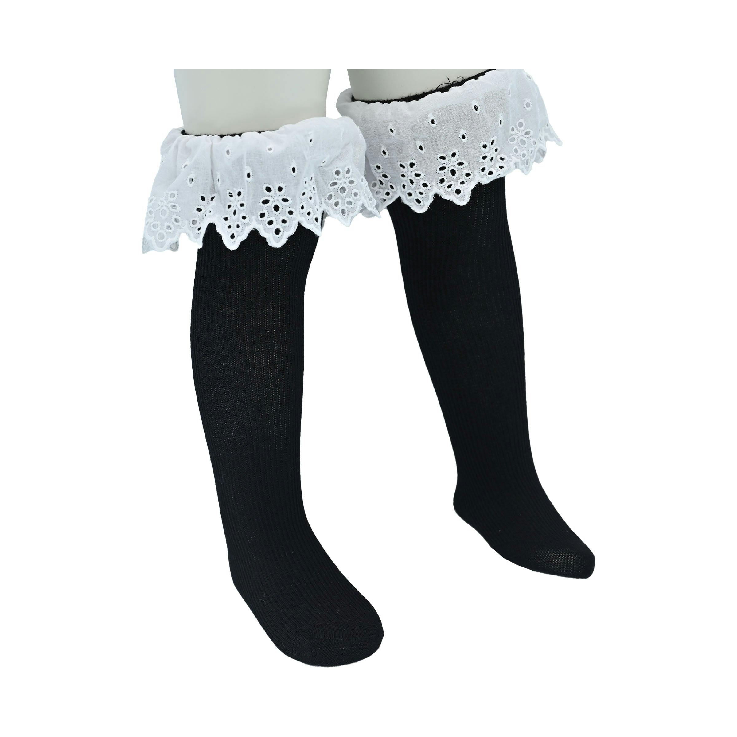 White Trim Skirt Socks
