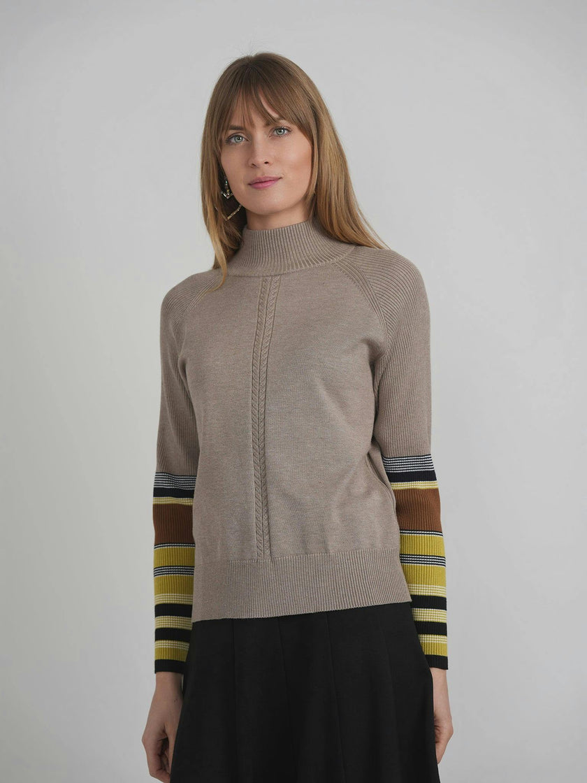 Turtle Neck Combo Sweater