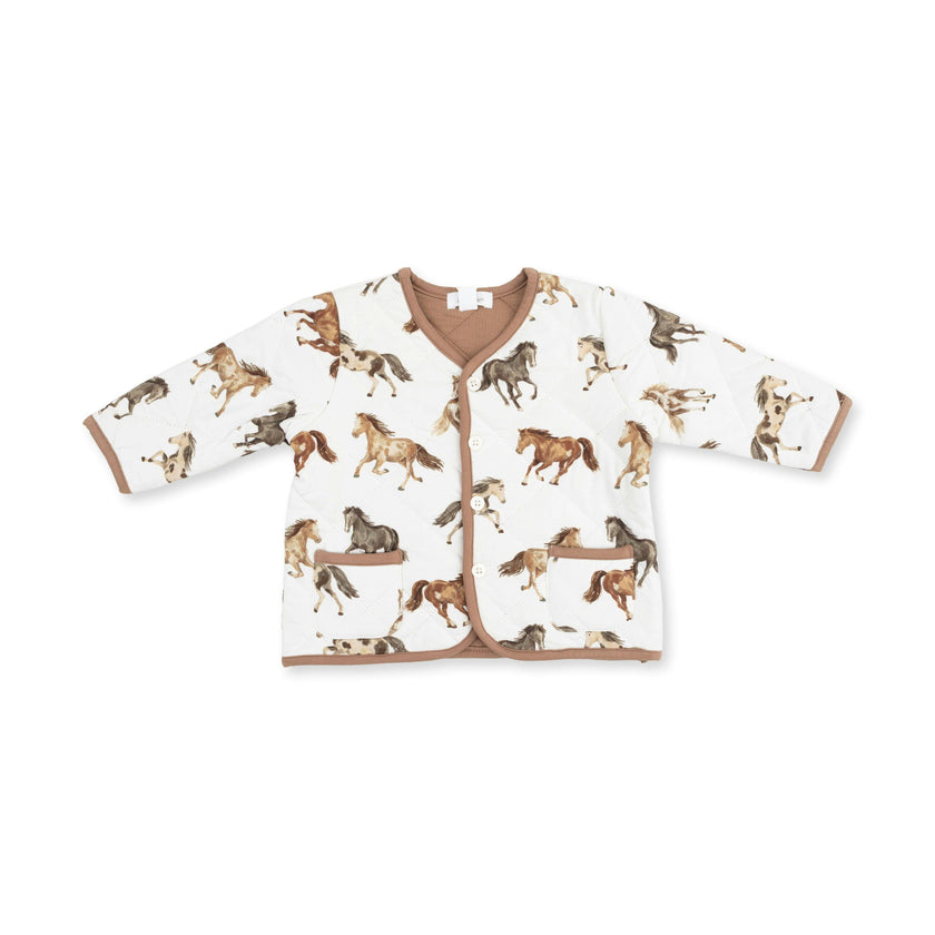 Wild Horses - Quilted V Neck Jacket
