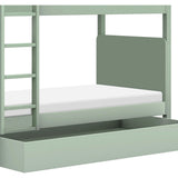 Universal Twin Storage Trundle Bed in Light Sage