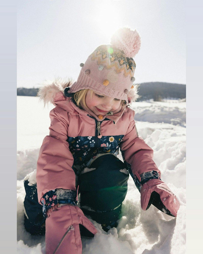 Kids One Piece Discover Snowsuit Blue and Pink Unicorn Print