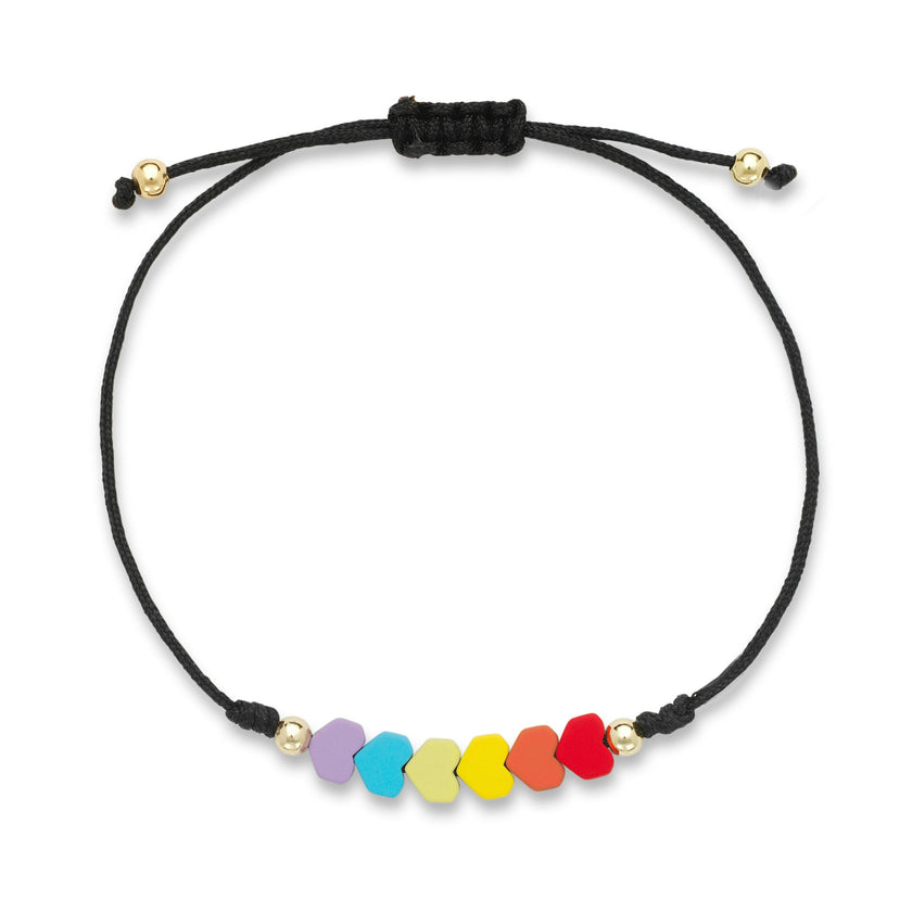 Journee Rainbow Heart Bracelet