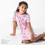 Mermaid Lagoon Bamboo Girls' Short Sleeve Dress