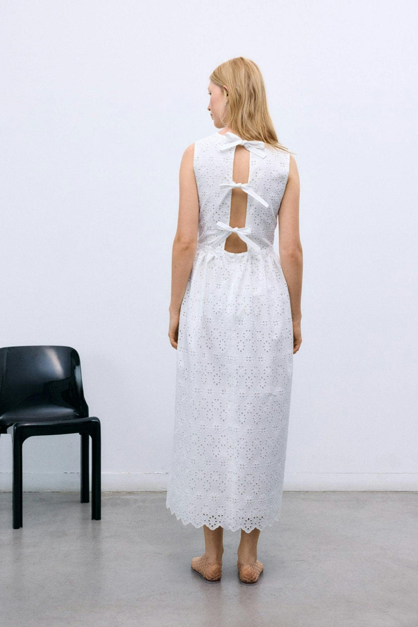 Sakura Woman Long Dress Pure Cloud
