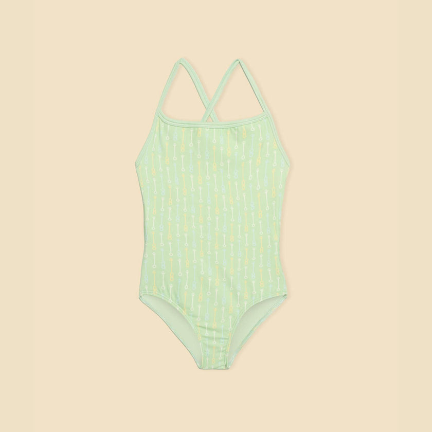 Crossback Swimsuit in Pistachio Wand