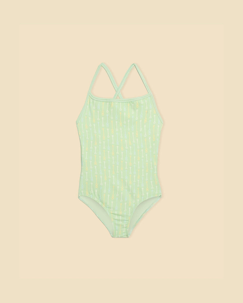 Crossback Swimsuit in Pistachio Wand