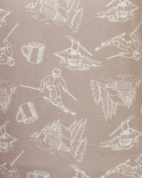 Kids Base Layer Set in Soft Brown Toile