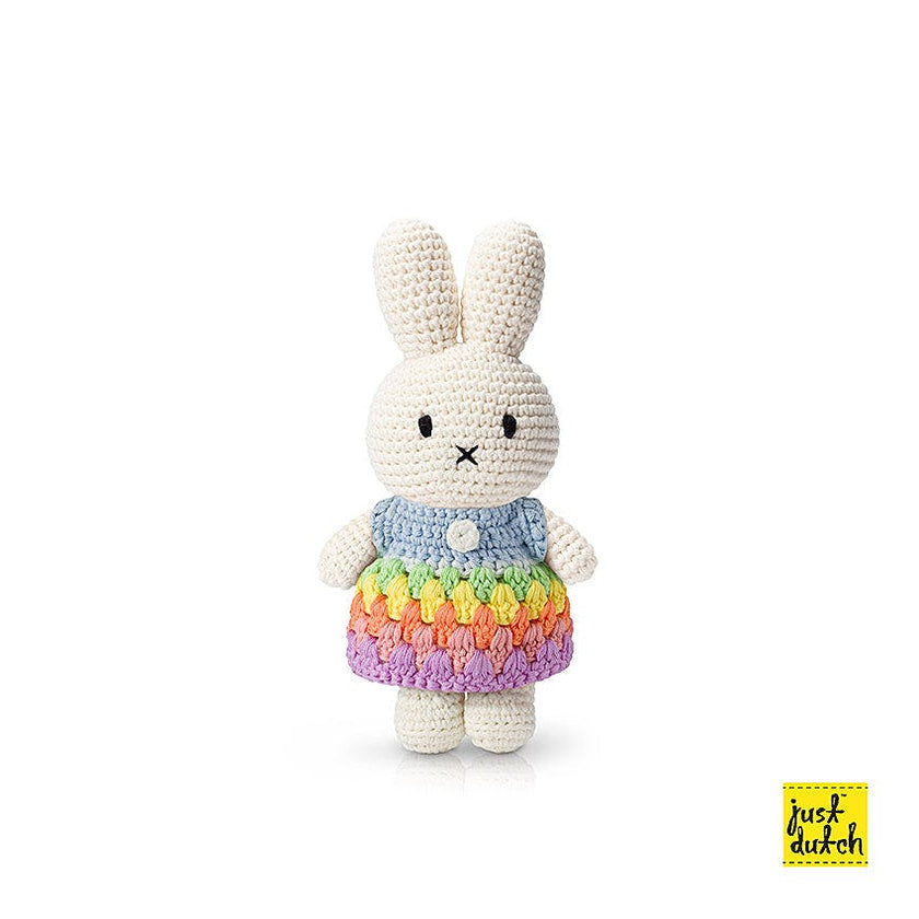 Miffy In Her Pastel Rainbow Dress Crochet Doll