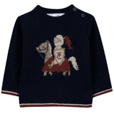 TARTINE ET CHOCOLAT Shining Armor Baby Sweater - Marine