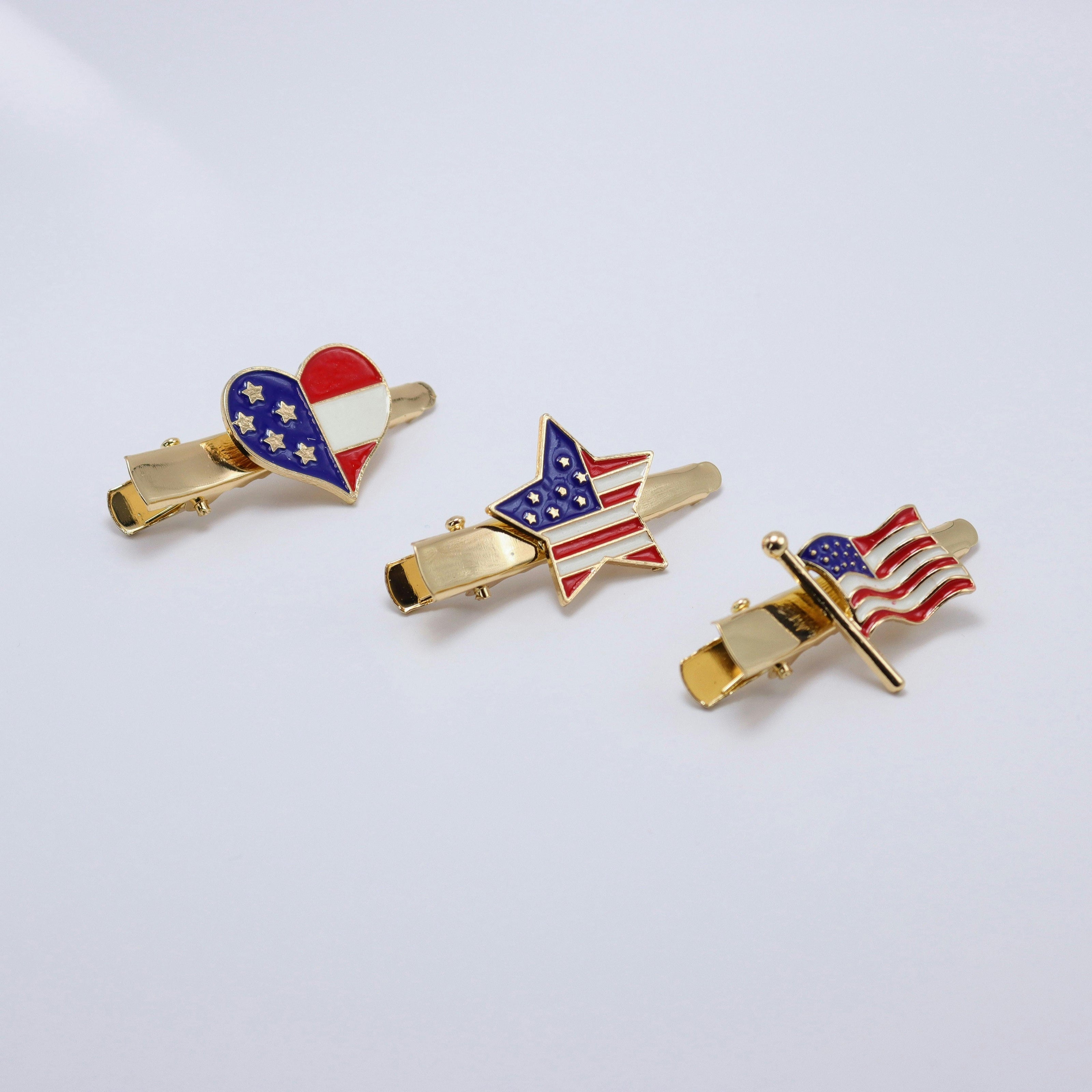 Star Spangled Hair Clips (Set of 3)