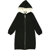 Zip Faux Fur Hoodie Dress