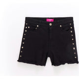 Girls Twill Stud Short in Black