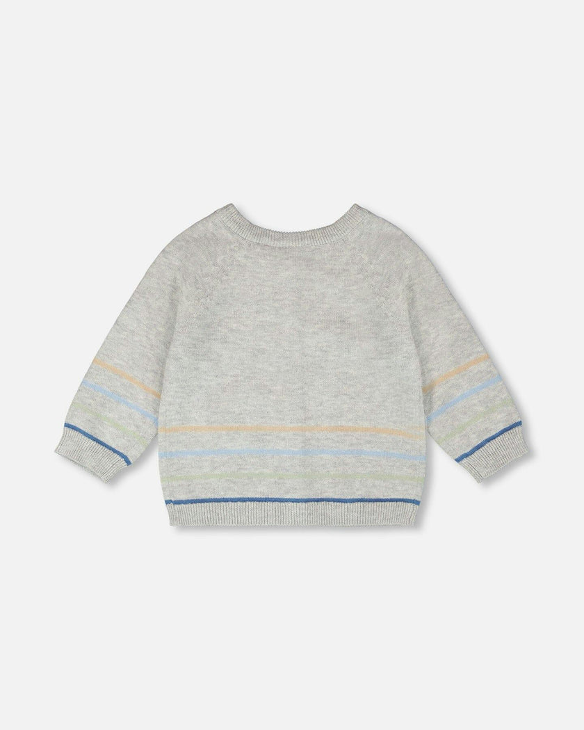 Cotton Knit Button Front Cardigan