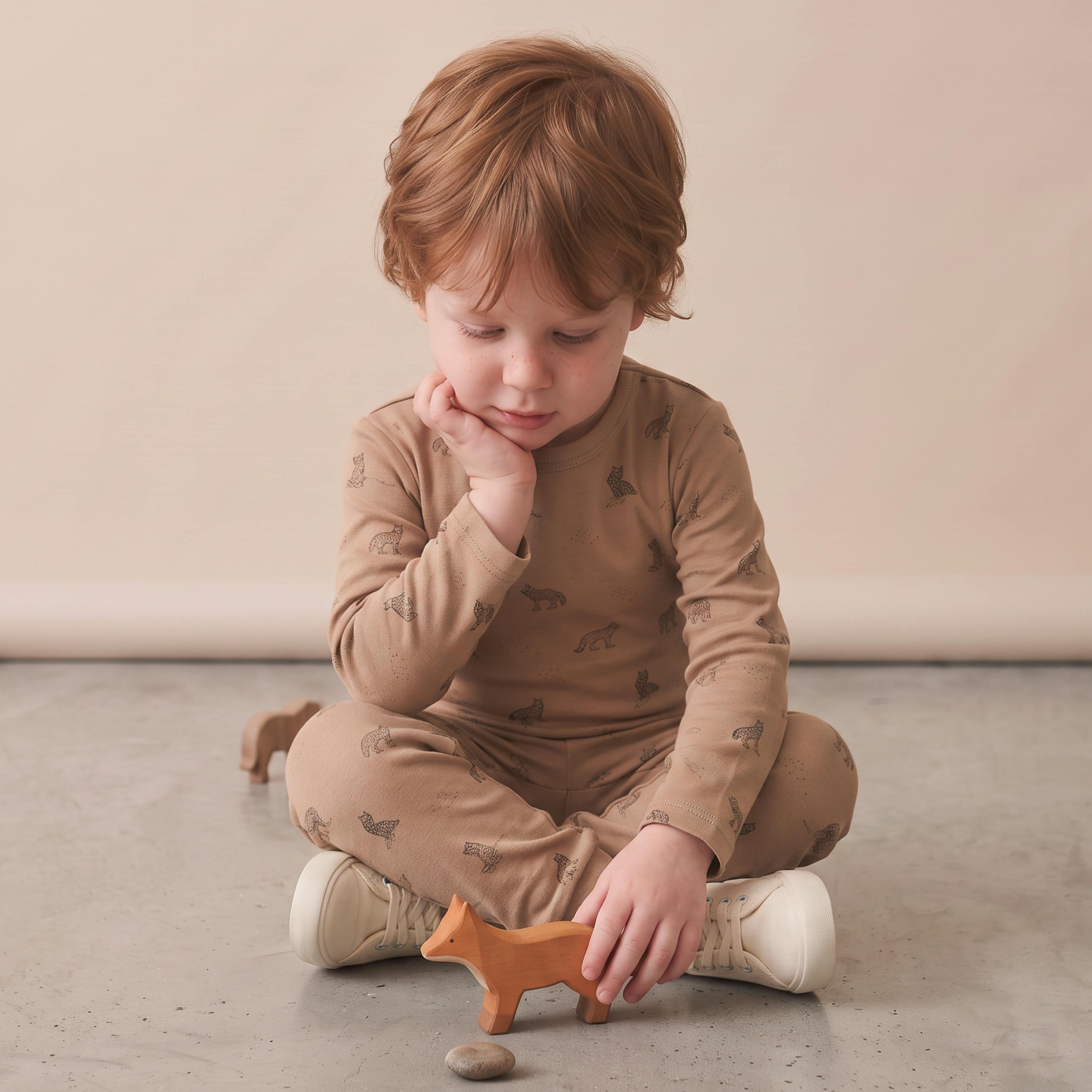 Organic Tee & Pants Set - Woodland Fox