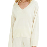 V Neck Wool Cashmere Slouchy Lightweight Sweater