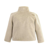 Beige Plush Asymmetrical Coat