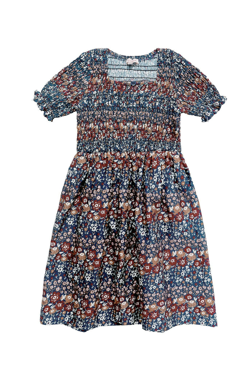 Mini Parker Dress in Dusk Floral Medley