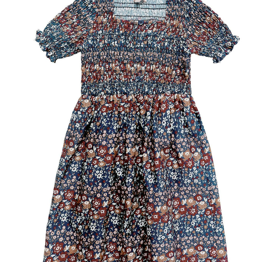Mini Parker Dress in Dusk Floral Medley