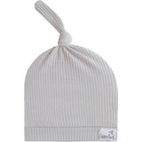 Ash Rib Knit Top Knot Hat